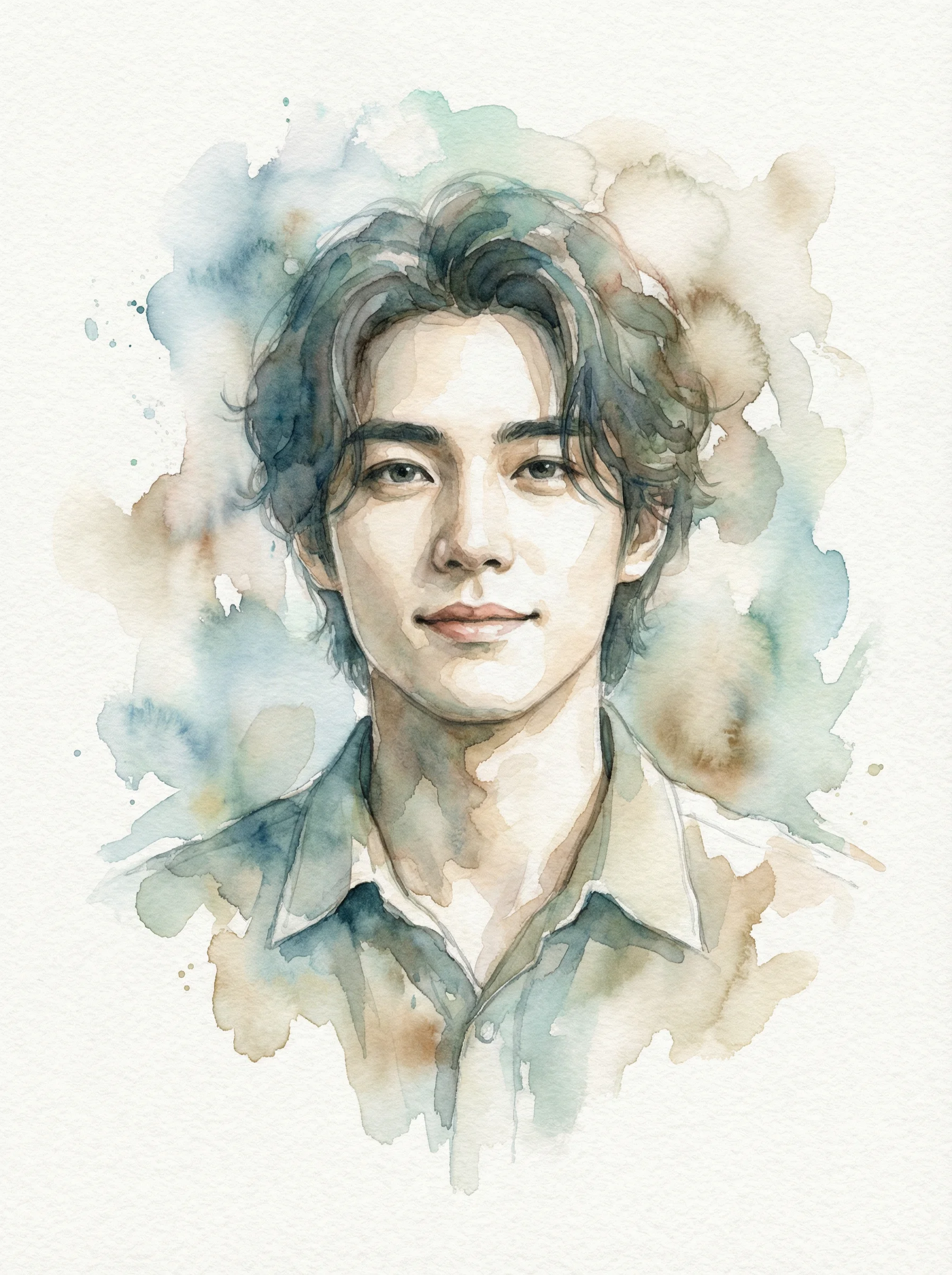 Watercolor portrait example