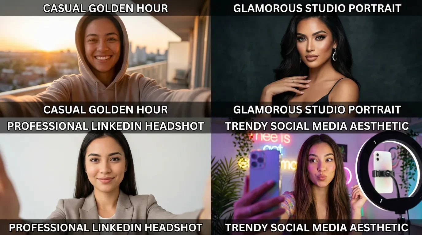 Multiple Selfie Styles